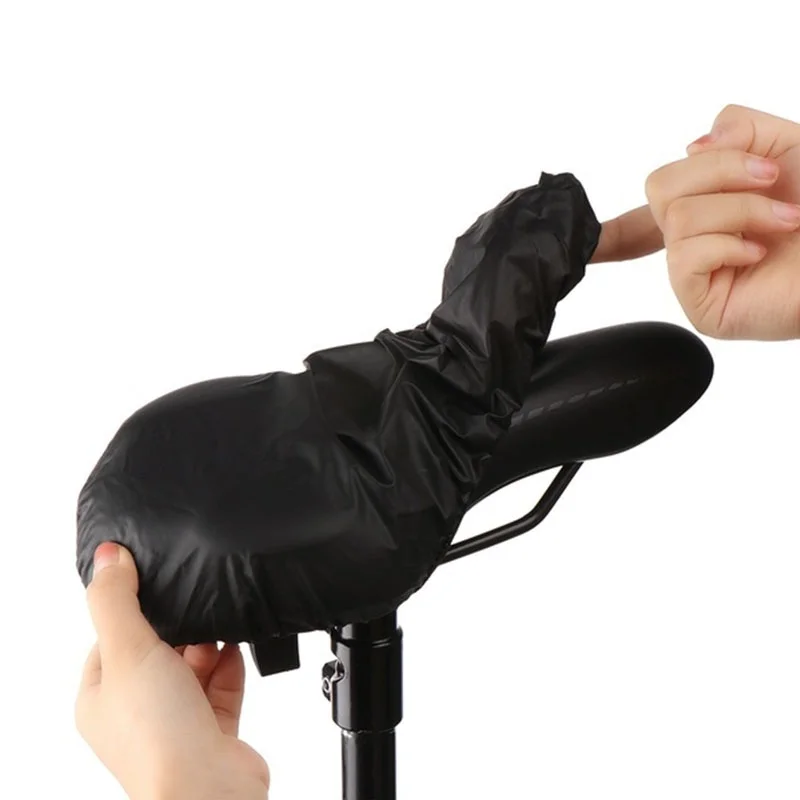 Reusable Mountain Bicycle Saddle Protector Waterproof Dust Resistant Road Bike Seat Rain Cover Cycling Elastic Rain Covers