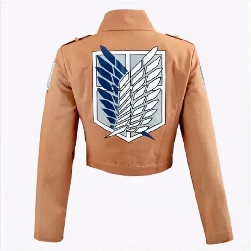 Cosdea 3Pcs Attack on Titan Cosplay Shingeki no Kyojin Mikasa Ackerman Cosplay Costume Jacket Shawl Belt Suit Leather Shorts Ful