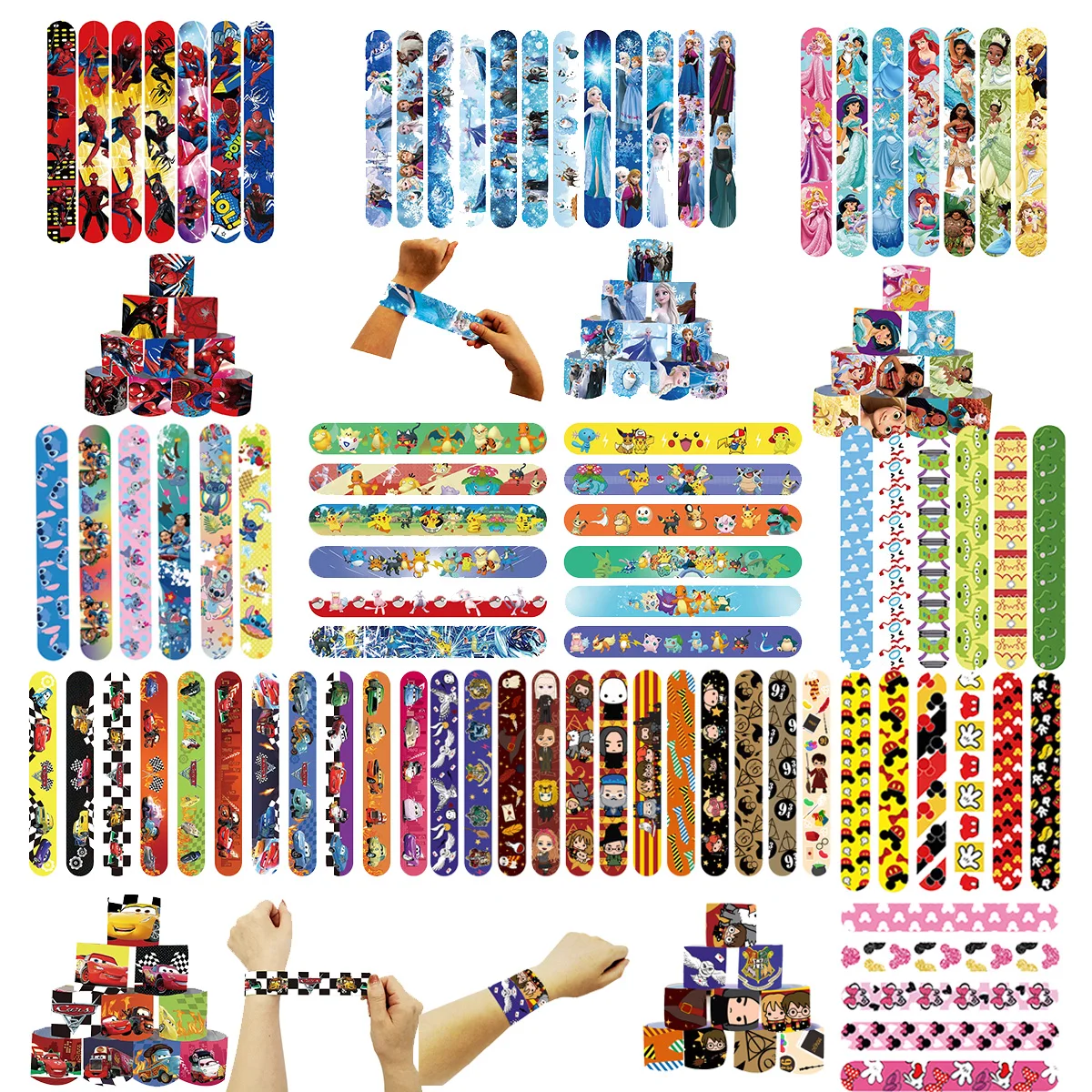 Браслеты Hello Kitty для вечеринки, Покемон Гарри Поттер, стежка Человека-паука, принцесса «Холодное сердце», принадлежности для дня рождения для школы