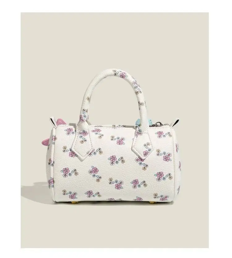 Bloom Summer Hot Girls Floral Y2k Hand Women Haruku Cylinder Handle Messenger Bag Purse Female Dopamine Crossbody Bags