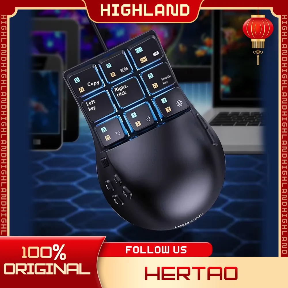 

HERTAO Gaming Mouse Lightweight PMW3360 Programming Ergonomics Mice Custom Mouse E-sports Sensor Gamer Accessories Gifts Office
