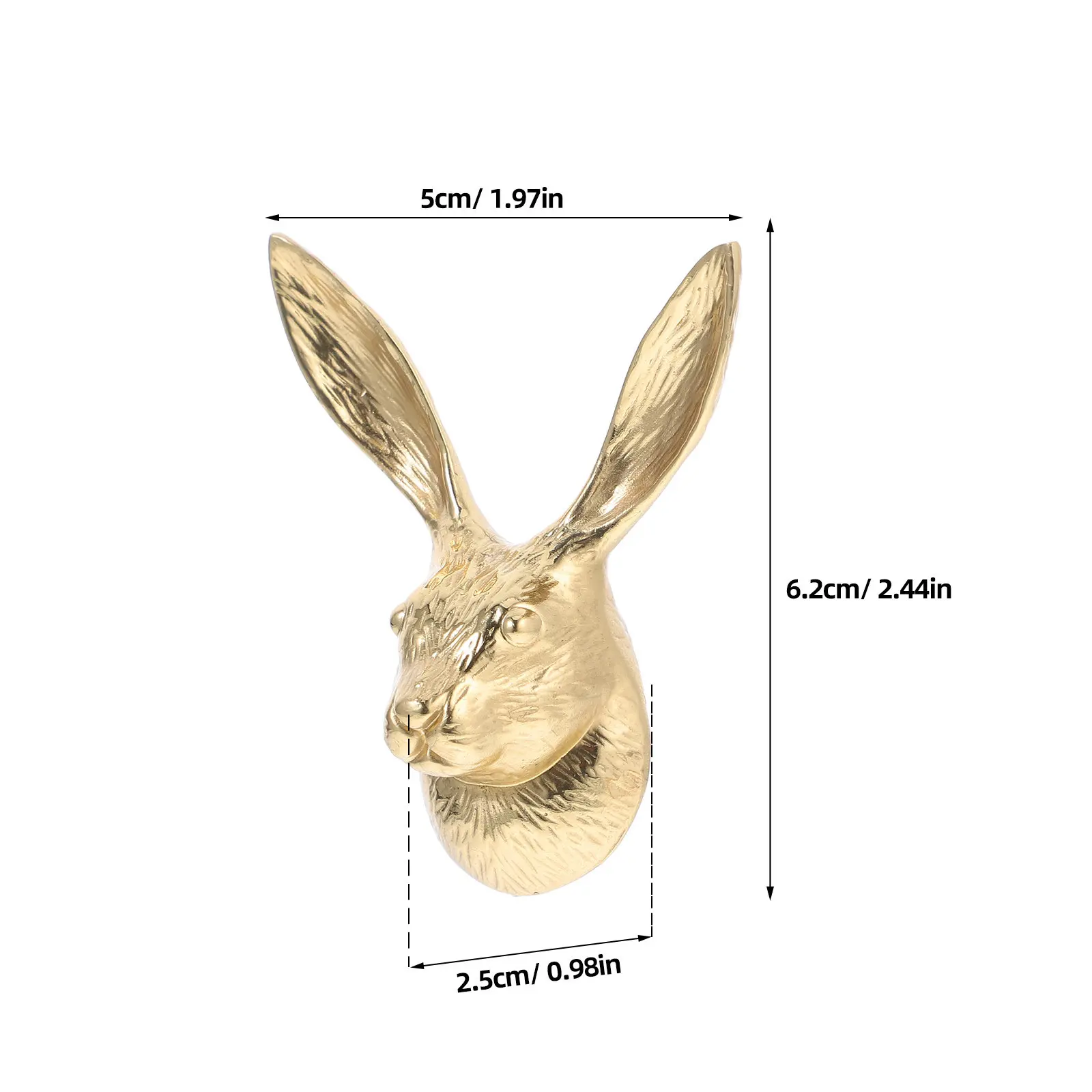 Brass Bunny Head Cabinet Handle Cute Animal Drawer Pull Knob for Wardrobe Dresser Nursery Furniture Hardware Wardrobe Pulls