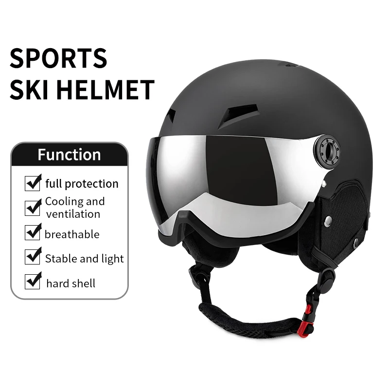Eastinear Professional Goggles Ski Helmet Outdoor Men\'s and Women\'s Adult Sports Ski and Snowboard Helmet Thickened Lining