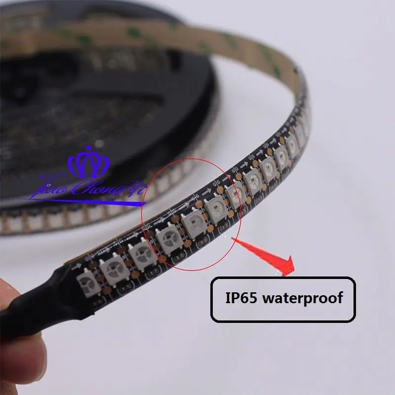 5M 720LED 144leds/m WS2812B DC 5V 5050 RGB Full color addressable and T1000S LED controller and 5V 60A ledpower kit