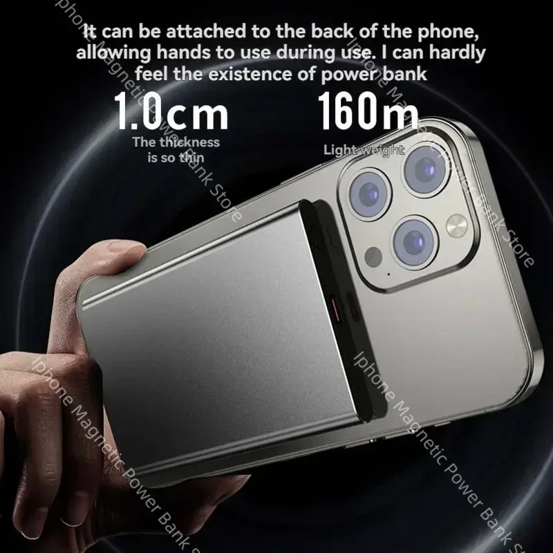 Brand 10000mAh Power Bank Magnetic Wireless Power Bank PD 22.5W Fast Charging Auxiliary Battery for iPhone 12-16 Series Pro Max