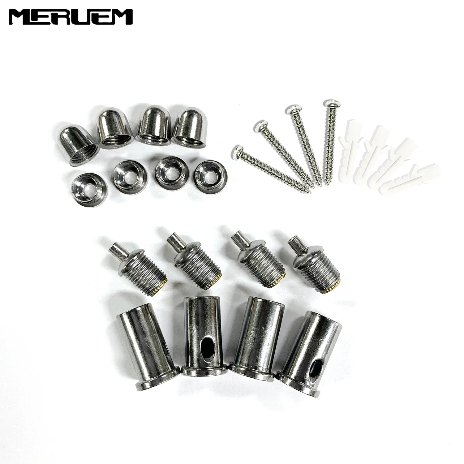 Hanging Wire Fitting for Steel Cable, Parafuso Fixo, Lifting Stainless Steel Rope, Usado sem Teto, 4 Packs