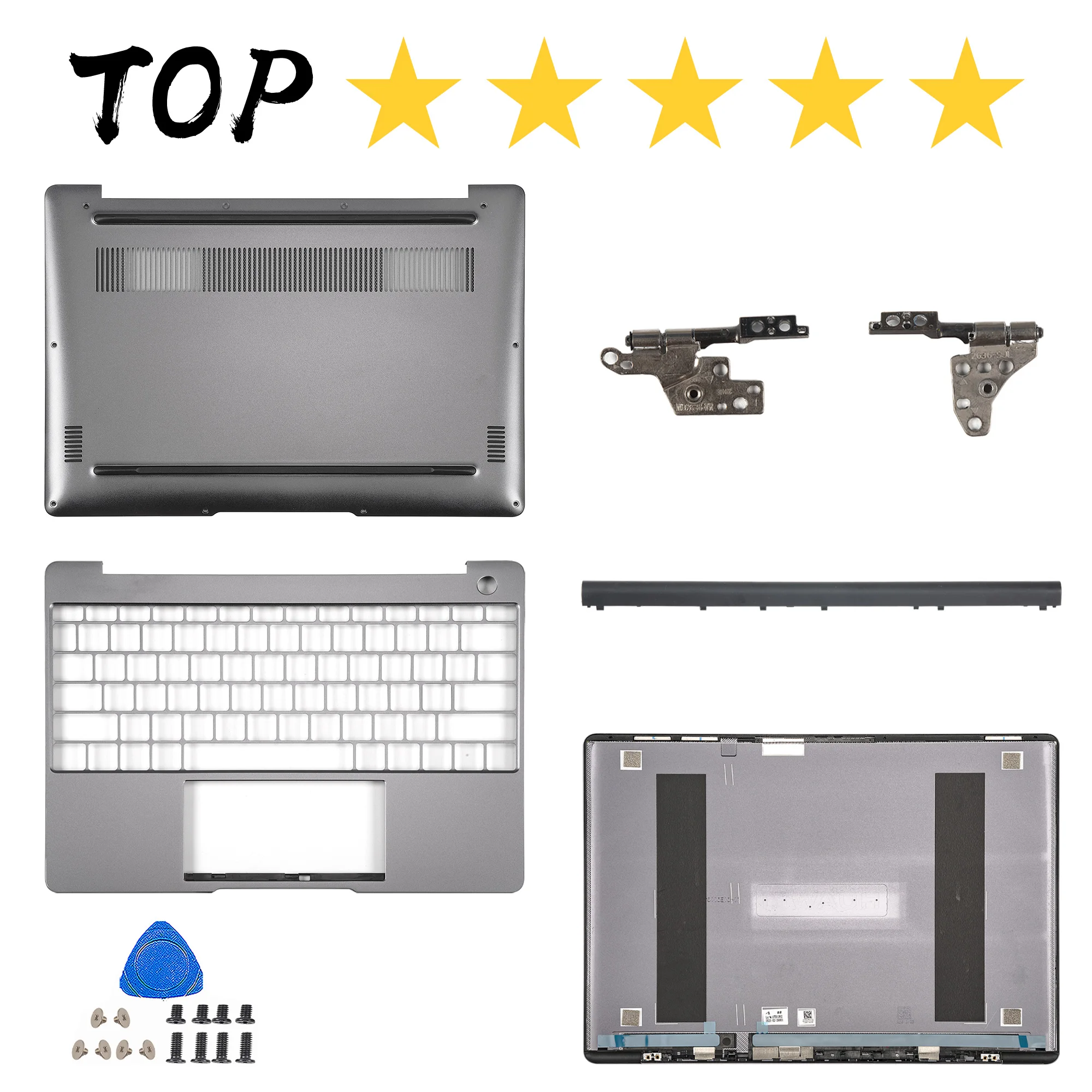 NEW Laptop LCD Back Cover/Palmrest/Bottom Case For Huawei MateBook13 WRTD-WDH9 HNL-WFQ9 HNL-WFP9 Gray Computer Case