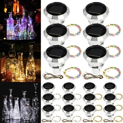 12Pcs 20LED Solar Light Outdoor Garden Lamp Solar Wine Bottle Cork Light Fairy String Light Waterproof Weddin Party Garden Decor