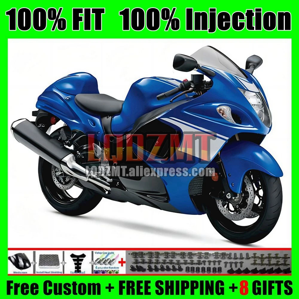 Injection Body For SUZUKI Hayabusa GSXR 1300 CC 21 22 23 24 30No.20 GSXR-1300 GSXR1300 2021 2022 2023 2024 Fairing Blue white