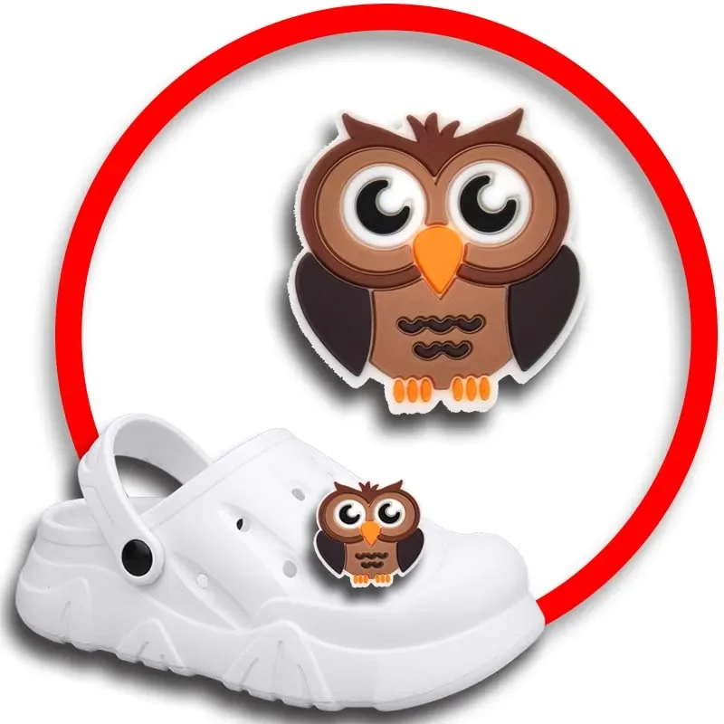 

Комплект булавок для Crocs, шармы, аксессуары для обуви, украшение в виде совы, джинсы, женские сандалии, пряжка, Детские сувениры, мужские значки, подарок для мальчиков и девочек