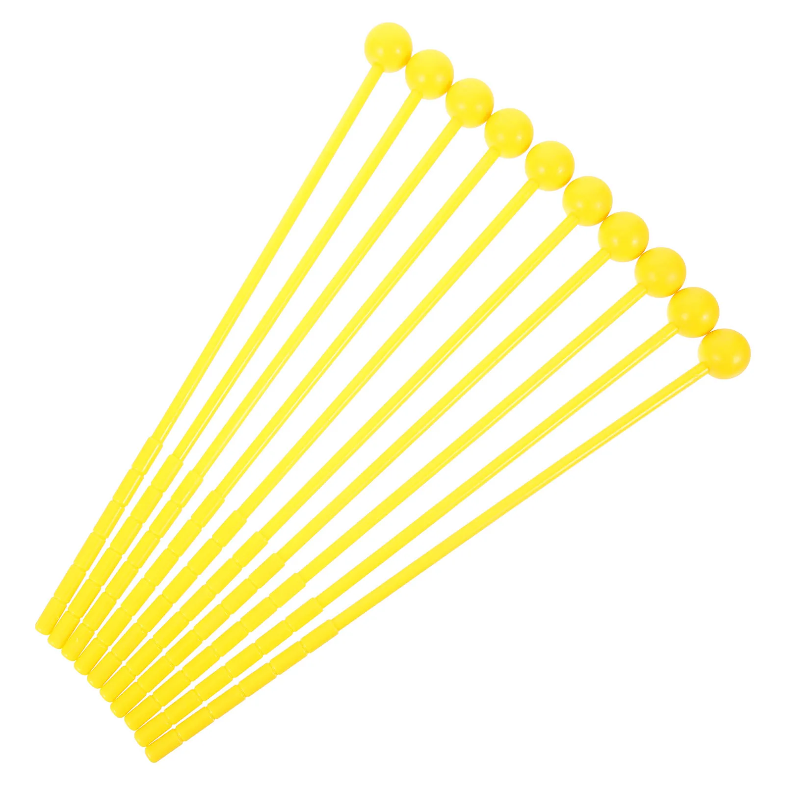 

10pcs Yellow Drumsticks Children Musical Instruments Percussion Toys Plastic Mallets for Tongue Drum Glockenspiel Marimba