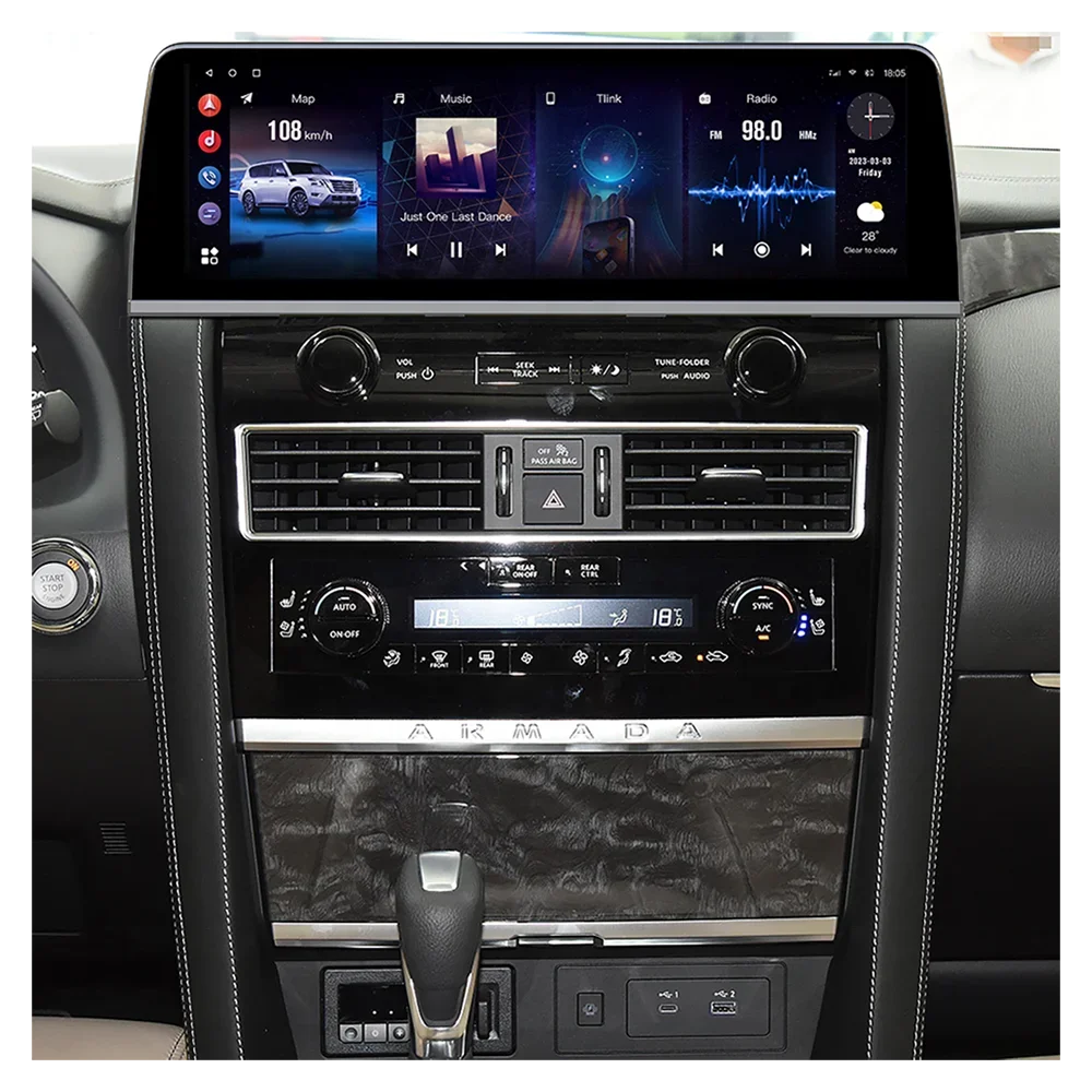 

-16.2'' Latest 2023 Android 12 Car Radio Player Stereo Gps Navigation for Patrol Y62 2013-2022 Wireless Charging Carplay 4G 360