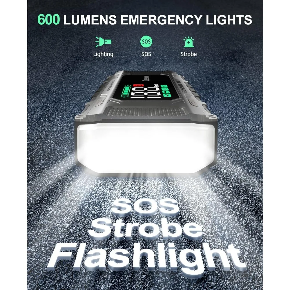 سيارة الانتقال كاتب بطارية البلوز حزمة 8000A 65W PD شحن سريع، المحمولة 12V شاحن بطارية السيارة الداعم صندوق الانتقال (جميع الغاز / 12.0