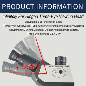 Microscópio metalográfico trinocular KOPPACE 50X-500X campo de luz e escuro, observação DIC polarizada plataforma grande de 6 polegadas 10 principais vendas microscópio de campo escuro - №8
