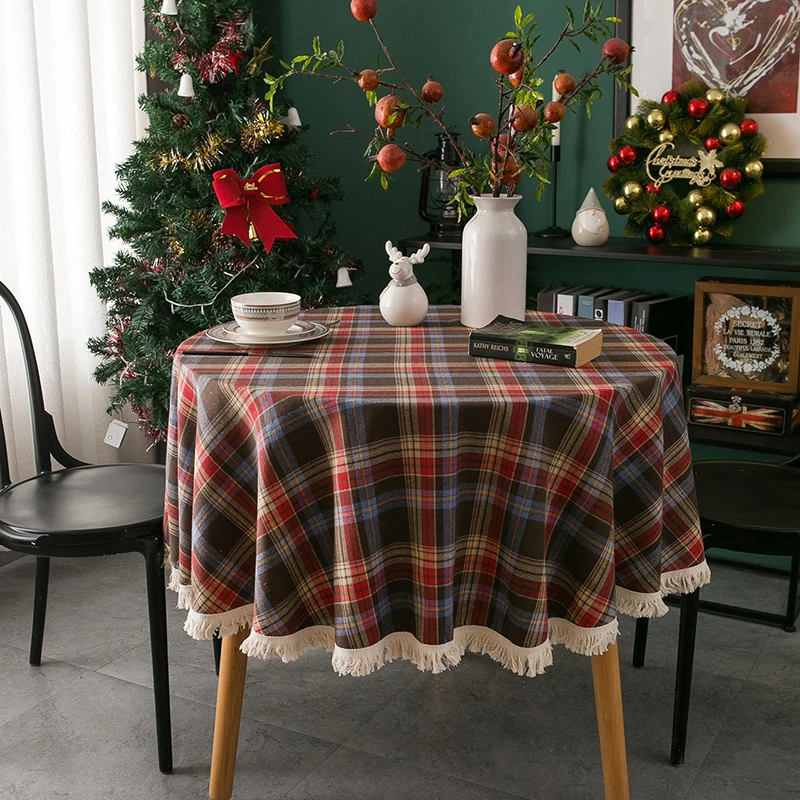 

U-02 New Tablecloth Color Woven Checkered Dining Table Cloth