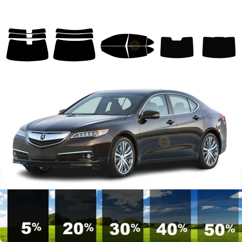 precut Removable Window Tint Film For Car 100% UVR 5%-70%VLT Heat Insulation Carbon ﻿For ACURA TLX 4 DR SEDAN 2015-2020