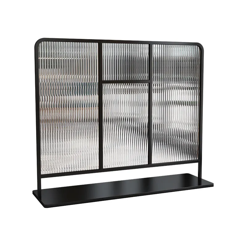 Movable Hot Pot City Low Partition Aisle Decoration Wrought Iron Stainless Steel Screen Restaurant Small Card Seat Restaurant Fr