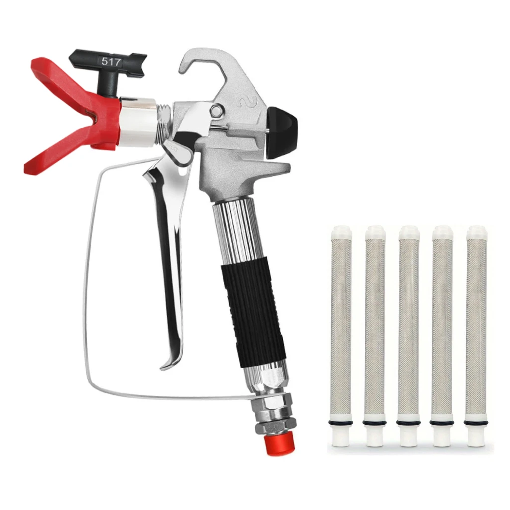 1 Set Airless Paint Spray Gun, 3600psi Fast Edge Airless Sprayer, with Tip Guard, Filter,517 TIP & Swivel Joint, Easy To Operate