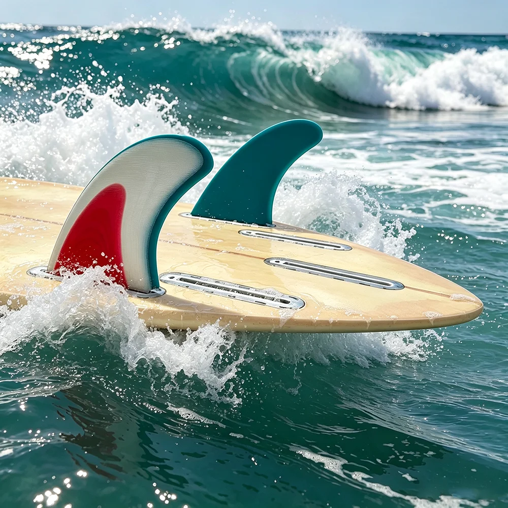 UPSURF FUTURE MR Twin Fin Set Fiberglass Surfboard Fins Single Tab Twin Keels Funboard Fishboard Surf Fin Quilhas Accessory