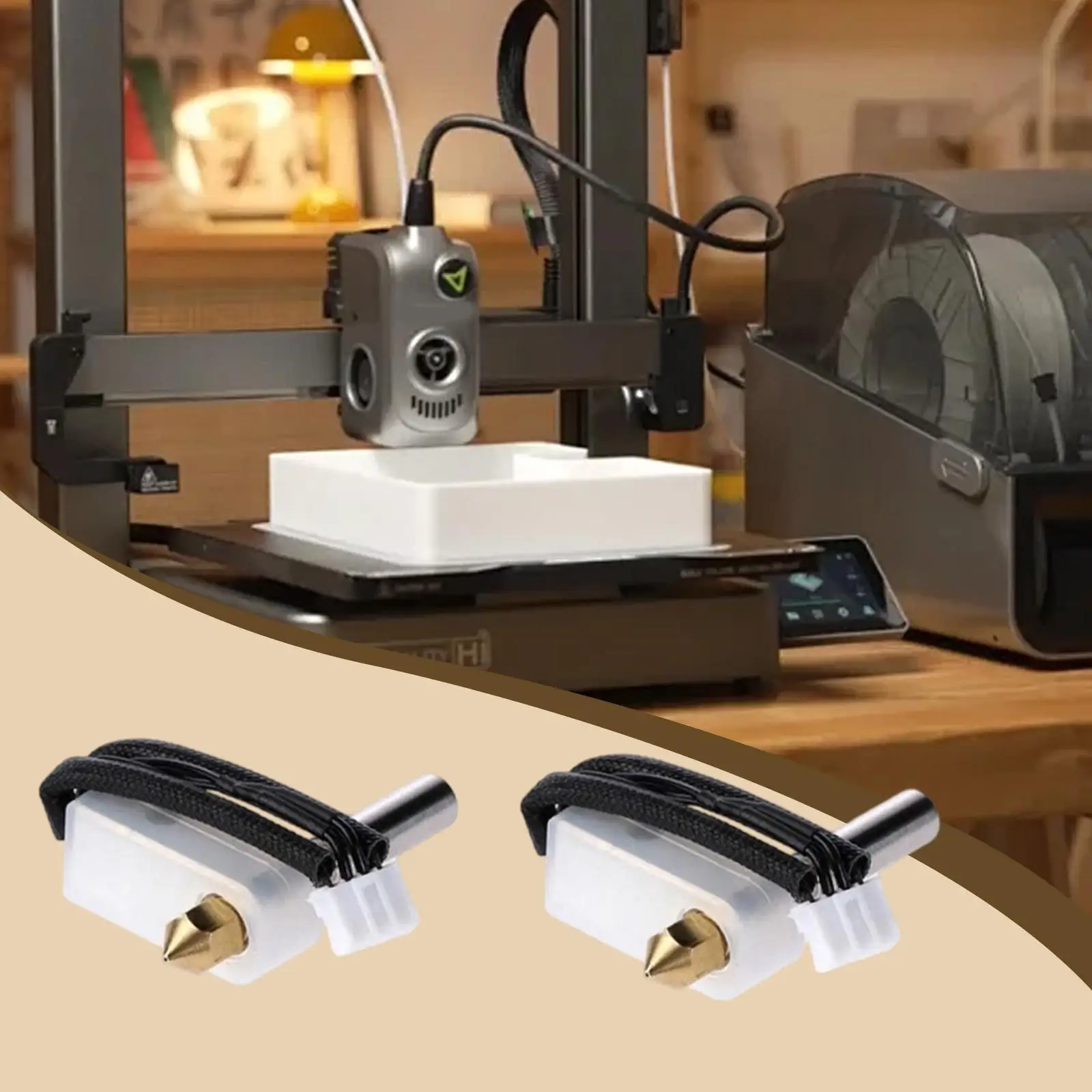 

2Pcs Extruder Hotend Kit 3D Printer Accessories 3D Printer Extruder Hot End Assembled 0.4mm Nozzle