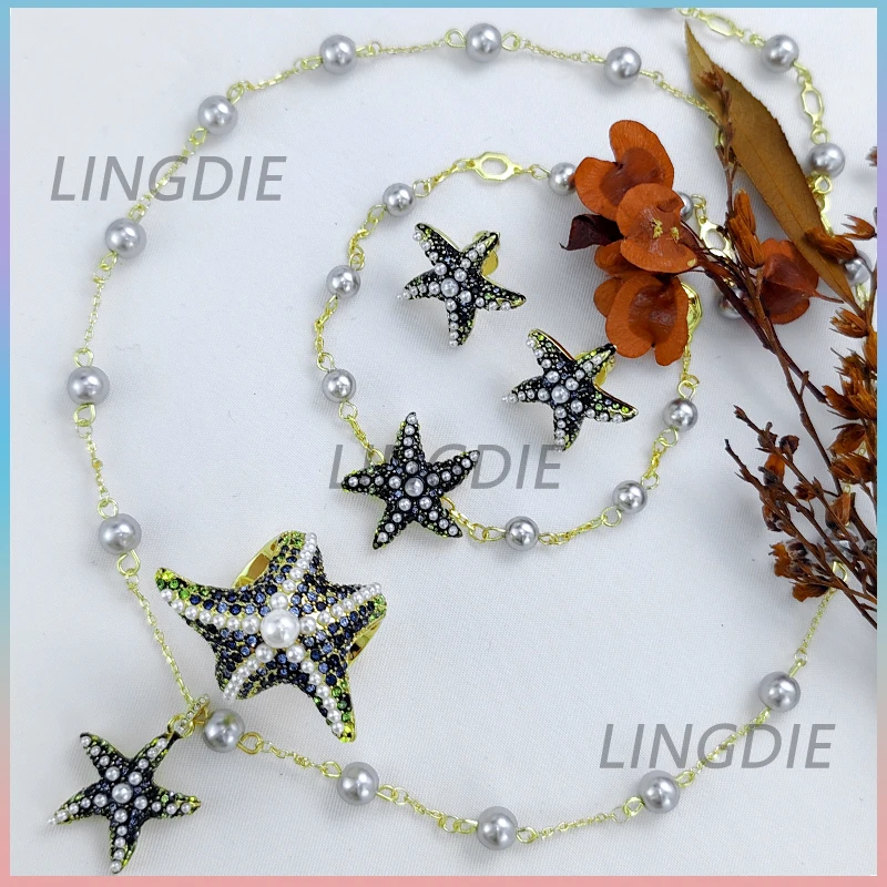 High-quality Original Women\'s Jewelry Set, Idyllia Starfish Series Jewelry Set, Showing Noble and Elegant Temperament