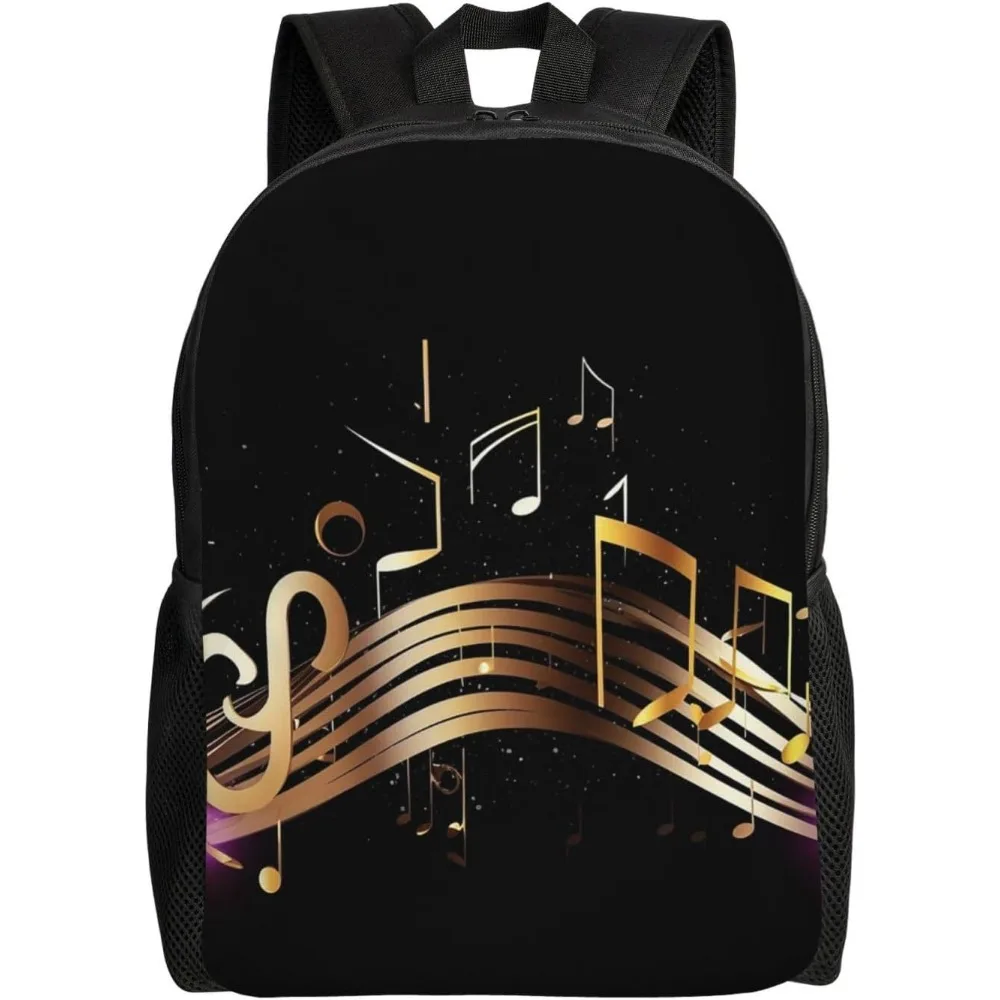 

Novel Music Note Cute Backpack Waterproof Lightweight Laptop Backpack Shoulder Bag Casual Daypack For Women Men