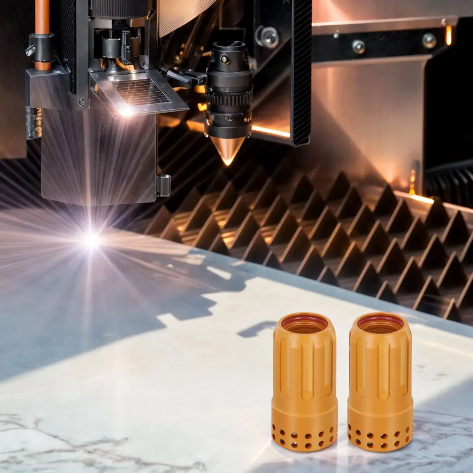 

2Pcs 220857 Plasma Cutter Swirl Ring Plasma Cutter 0.2-0.8Mpa Tool MAX45-105 Polymer Material Plasma Cutting Machine Accessories