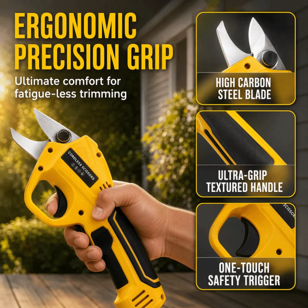 Rechargeable Electric Pruning Shears Li‑ion Battery Heavy‑Duty Electric Pruner 30Mm Cutting Cordless Handheld Pruner Garden