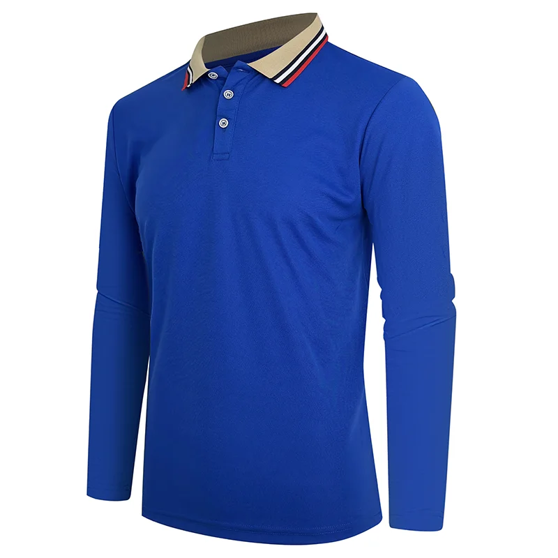 Spring Men Long Sleeve Golf Shirt Autumn Daily Office Indoor Top 2024 Brand Breathable High Quality Luxury Shirt Dropshipping