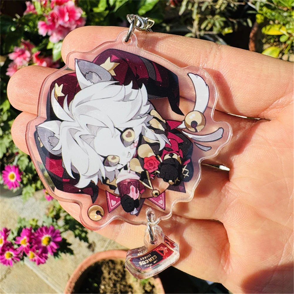 لعبة السيرك الغريب بيروت هارليكوين تيريزا تأثيري حلي سلسلة المفاتيح سلسلة مفاتيح مصنوعة من الأكريليك قلادة الهدايا