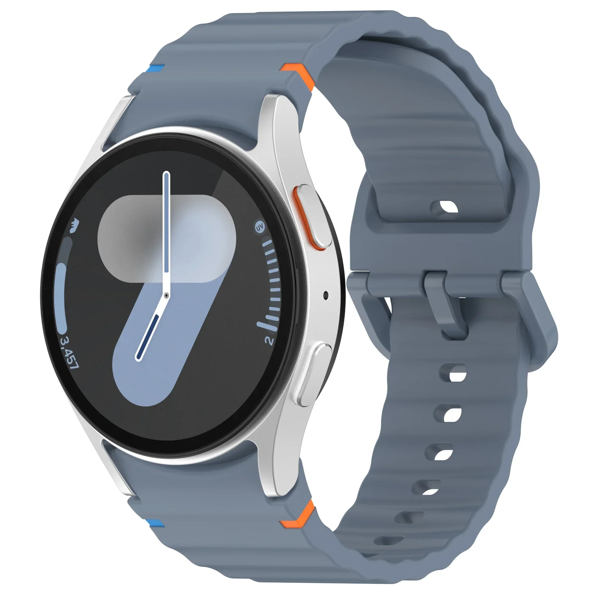 Silicone Strap For Samsung Galaxy Watch 7/6/5/4 44mm 40mm 5 Pro Official Wave Bracelet Galaxy Watch FE/6 Classic 47mm 43mm Band