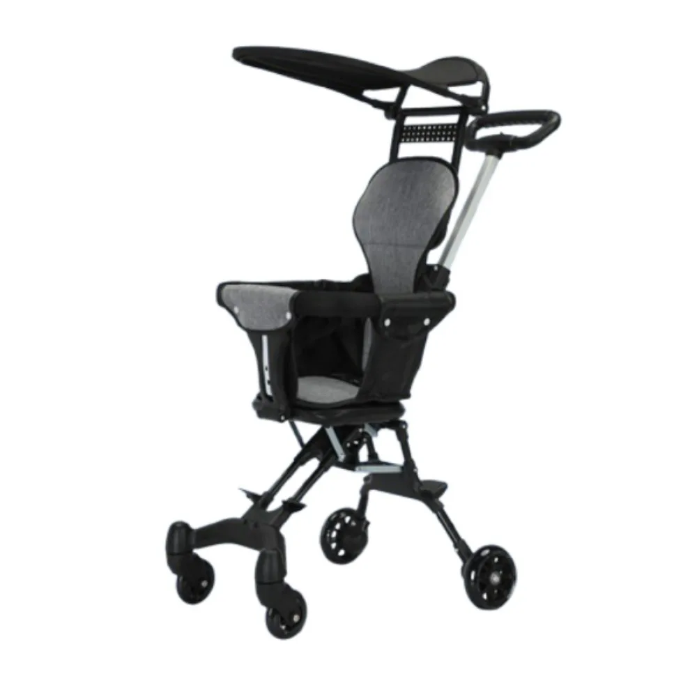 

Дышащая четырехколесная дорожная тележка, складная на 360° ° Колесо складной детской коляски амортизирующее мягкое широкое сиденье