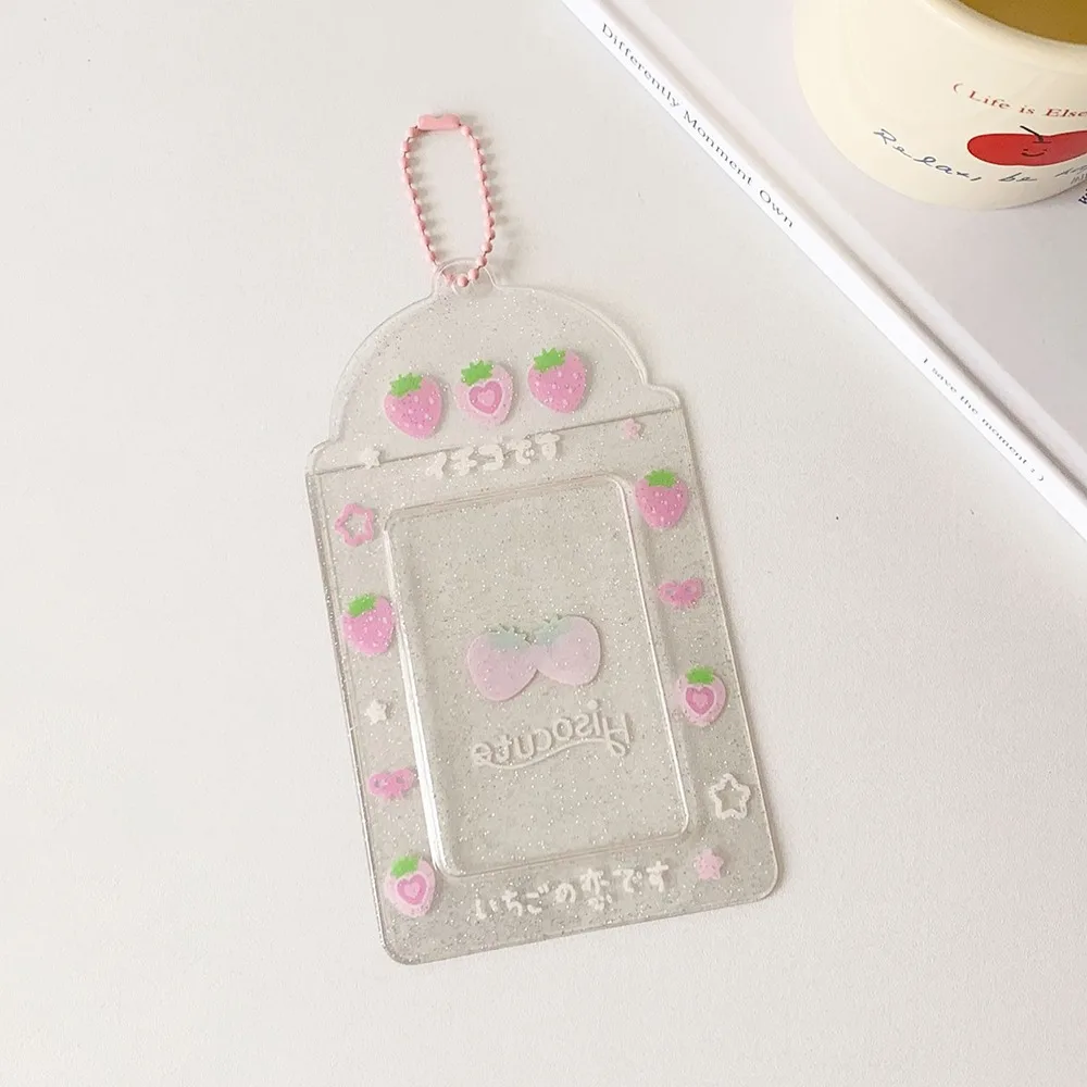 

Cute Acrylic Card Holder 3 Inch Kawaii Photos Protective Cover Cartoon ID Card Card Holder Student