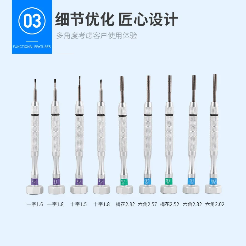 glasses screwdriver, glasses processing and maintenance, 9 screws in a set, glasses processing accessories