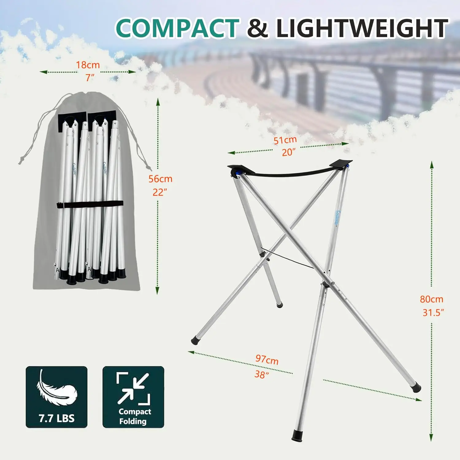 Kajak-Ständer, 31 Zoll hohe geteilte Kajak-Aufbewahrung für Paddleboard, Kanu, Boot, Garage, drinnen und draußen, tragbares Lagerregal