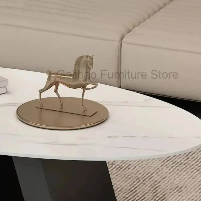 

Room Luxury Living Coffee Table Italian Center Minimalist Salon Oval Coffee Table Decoration Organizer Living Room Furniture