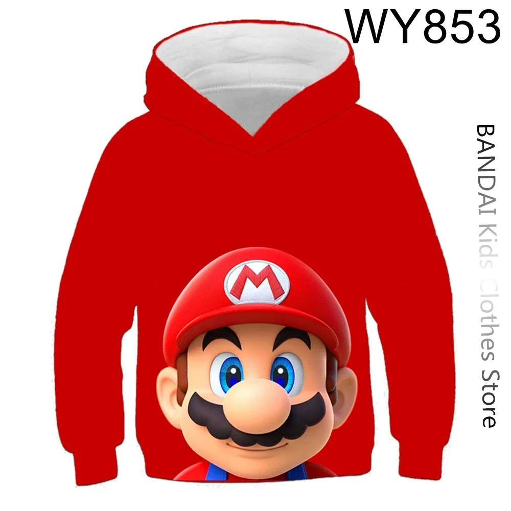 Fashion Game Mario bros Hoodies Kids 3D Printed Sweatshirt Long Sleeve Clothes for Teens Boys Girls Clothing Men Women Pullovers