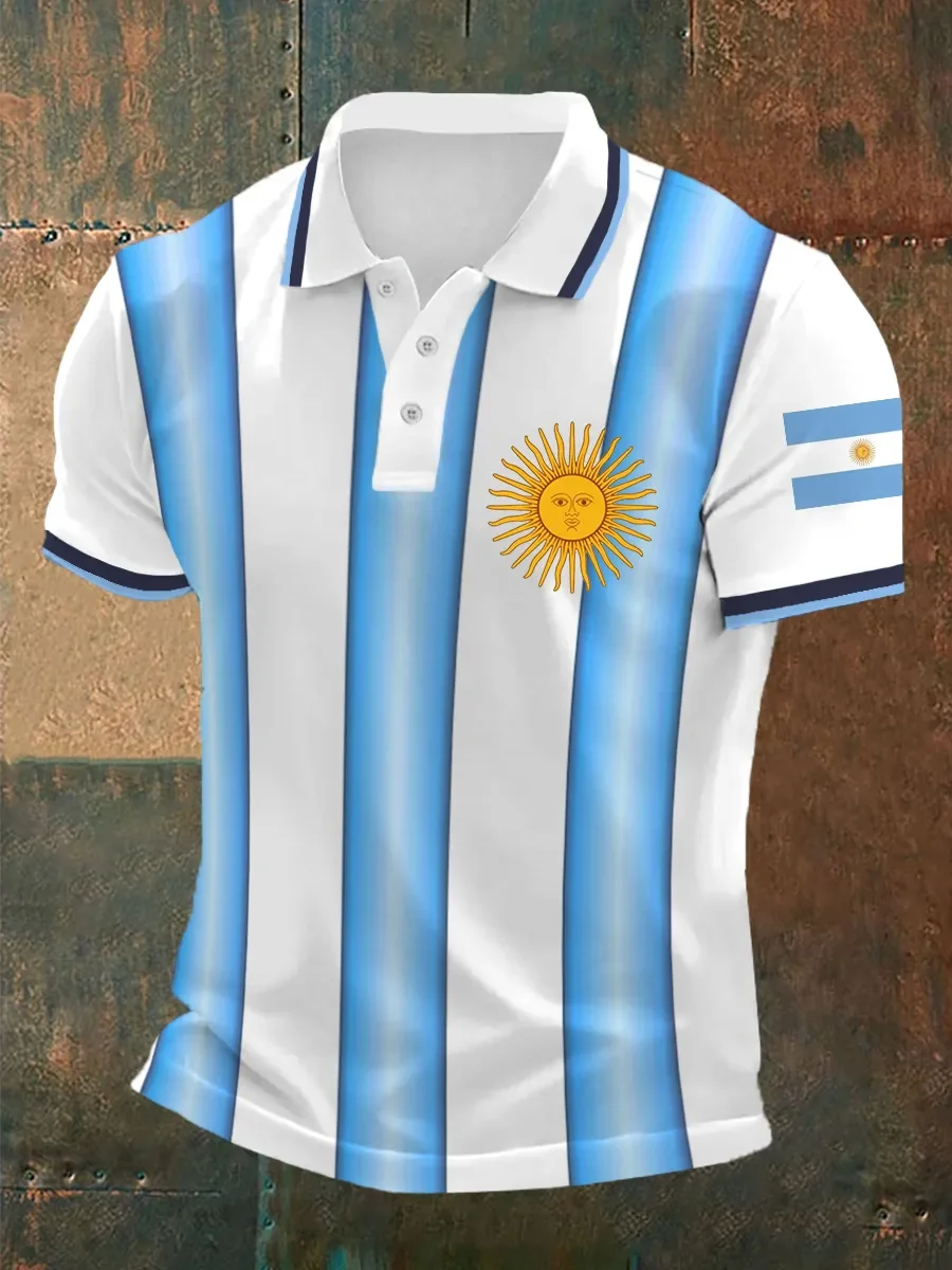 2026 Edition Argentine Fan Football Polo Shirt - 3D Print - Comfortable and Breathable - Suitable for Both Men and Women