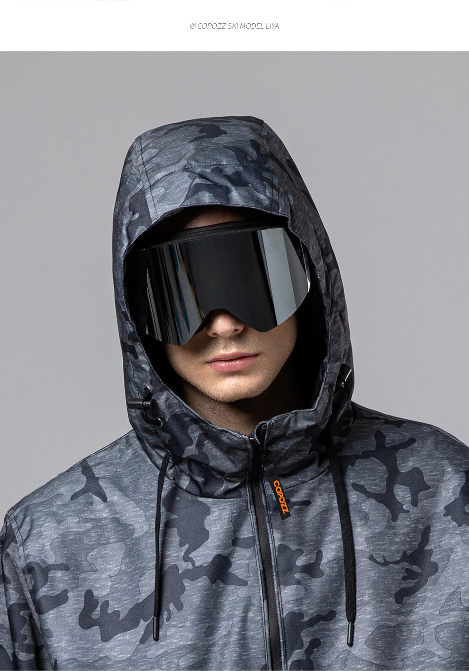 COPOZZ OTG Ski Goggle Snowboard Mask For Men Women Yellow Lens Case Eyewear Kit Cylindrical UV400 Protection Snow Glasses Adult