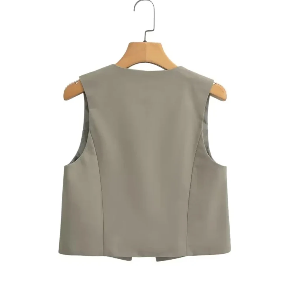 Women chic Beaded Linen lace-up Vest Sleeveless Jackets Vintage V-Neck Waistcoat Female Chic Tank Tops high quality women\'s wear