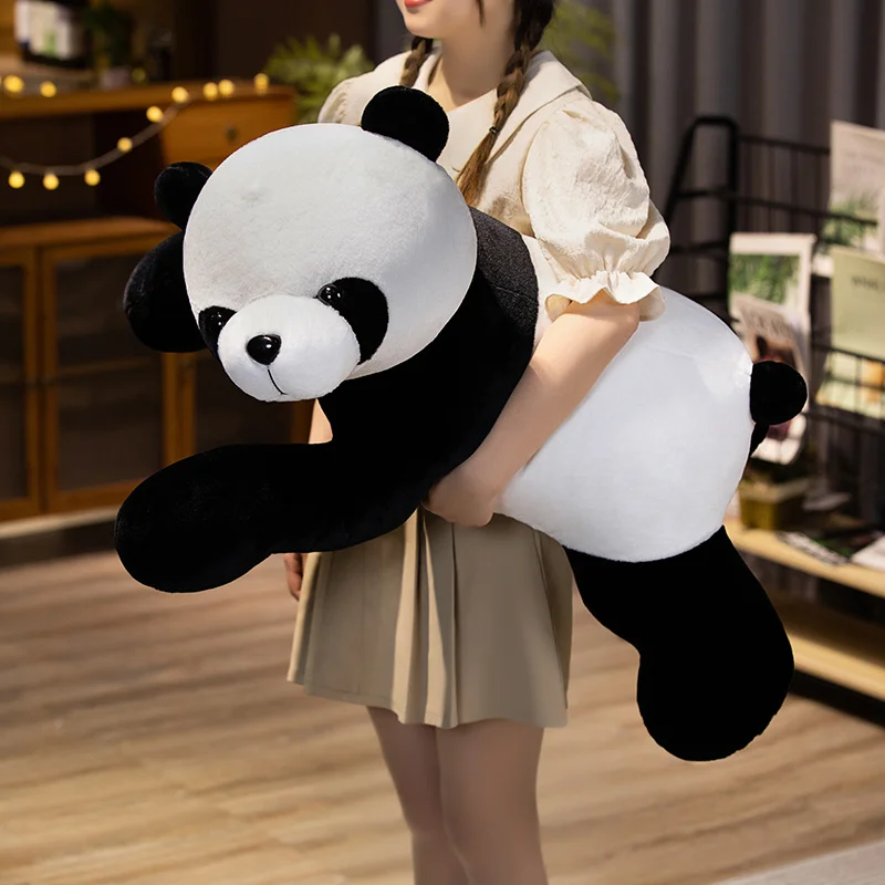 50/70/80/90cm Cute Lying Panda Plush Pillow Toy Kawaii Stuffed Animals Pandas Plushies Cushion Anime Soft Kids Toys Room Decor