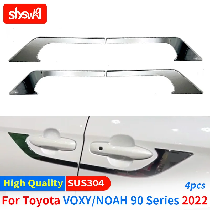 for Toyota 2022 Voxy Noah 90 Series Modified Side Body Door Bowl Lower Trim Strip 4 PCS/Lot ABS Electroplate Exterior Accessorie