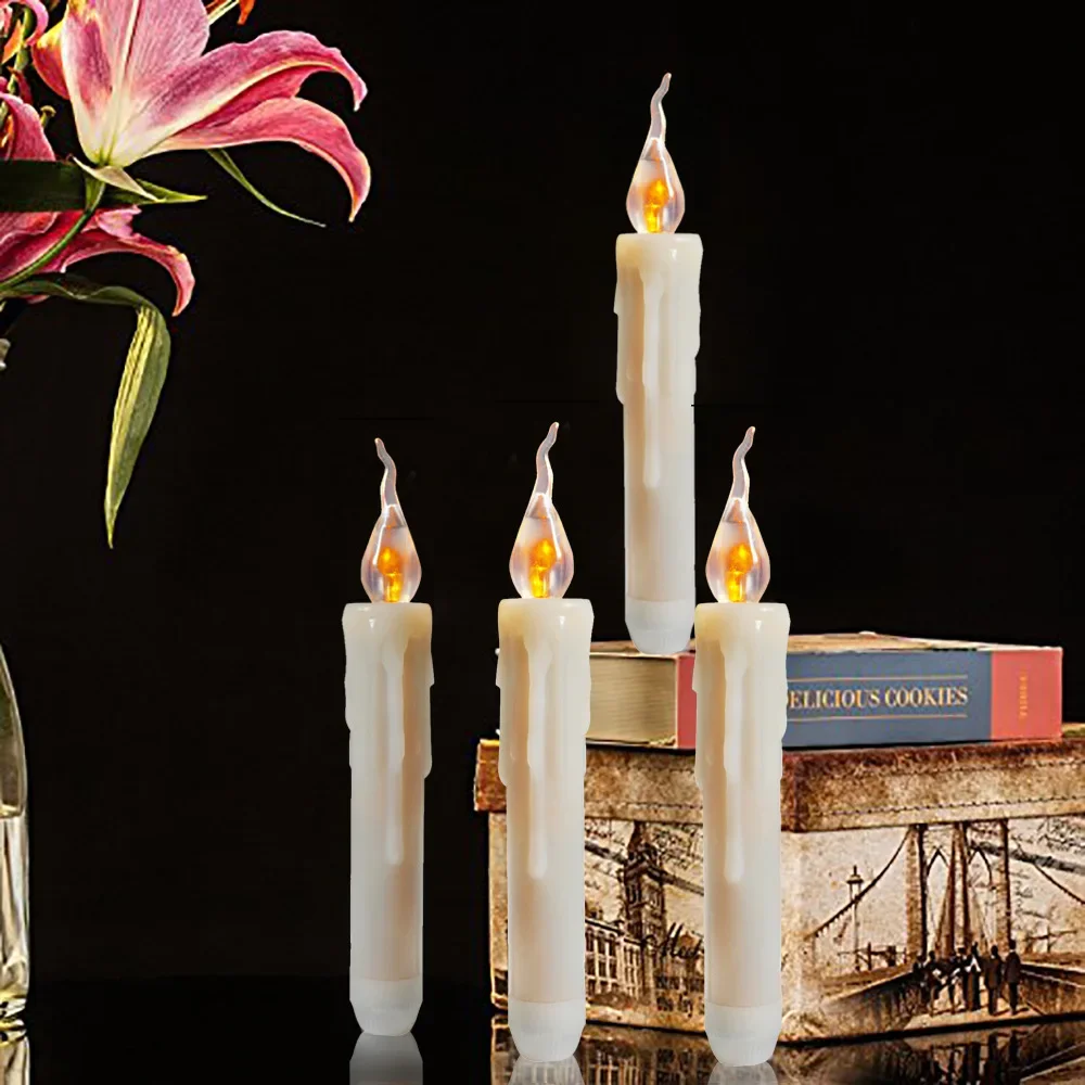 

New Teary Long Strip Electronic Candle LED Long Pole Christmas Decoration Candle Party Atmosphere Simulation Candle Light