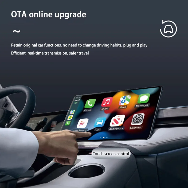 Adaptor Nirkabel Xiaomi 2 in 1 Android Auto Wireless CarPlay Dongle Sistem Cerdas Mobil AI Smart Box Untuk Mobil CarPlay Berkabel