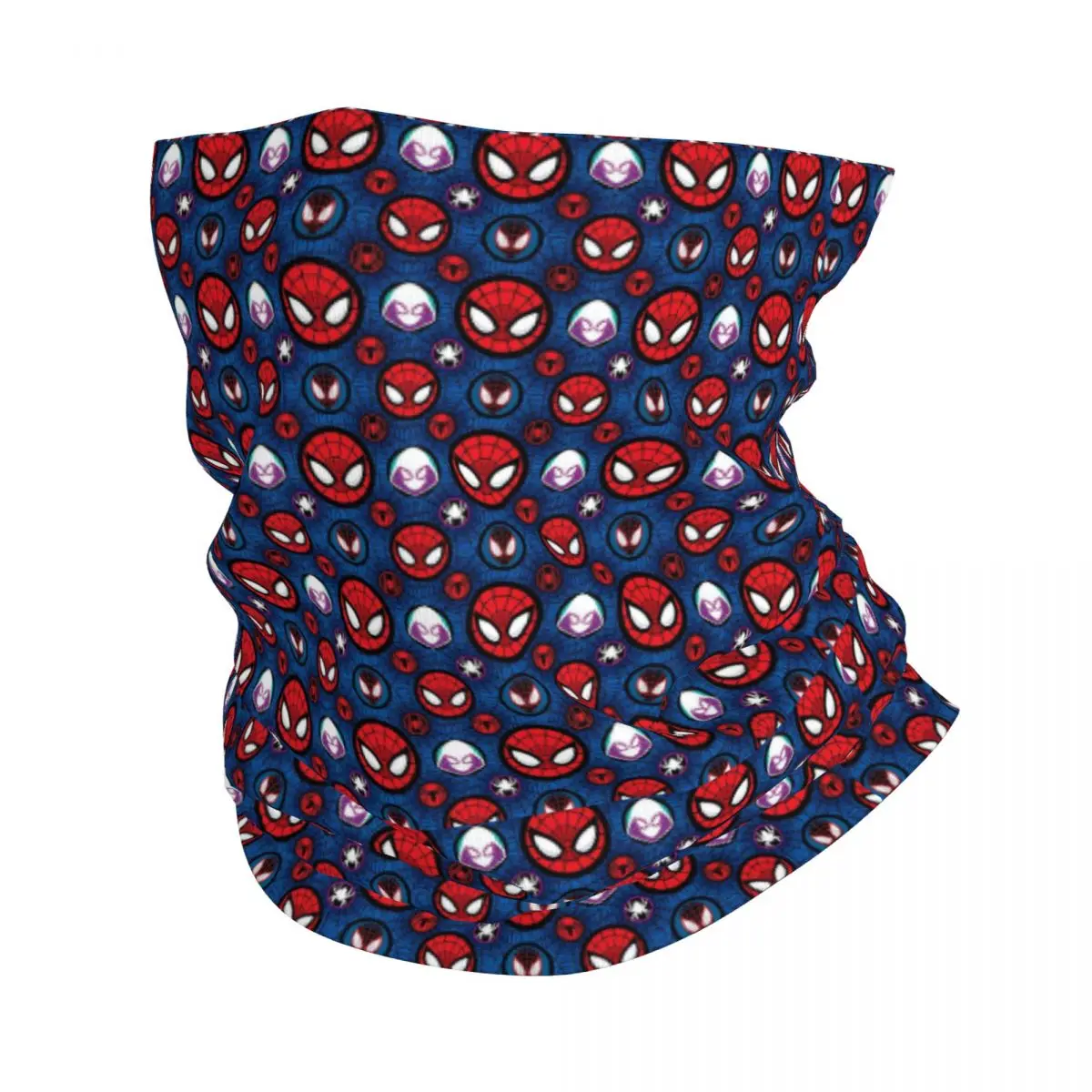 Custom Spider Man Pattern Bandana Neck Gaiter Windproof Face Scarf Cover Men Women Red Web Headwear Tube Balaclava