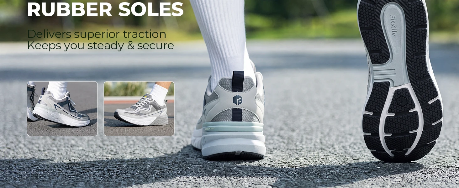 Fitville Herren-Wanderschuhe, extra breite Zehenpolsterung, lässige Sneaker für Herren, bequeme Sportschuhe für Herren, Fußgewölbestütze, Herbst – Detail 7