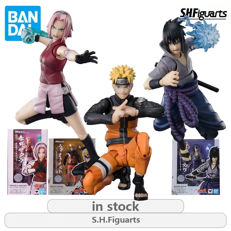 

BANDAI Original S. H. Figuarts Series Movable Toys Uzumaki Naruto ,Haruno Sakura,Uchiha Sasuke Finished Product Model Gift