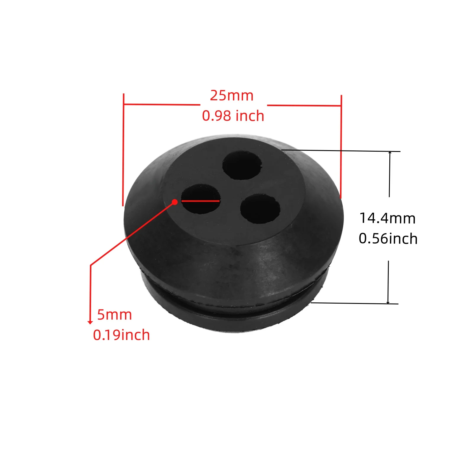 10pcs 3 Hole Gas Fuel Tank Grommet (5mm Hole Diameter) 13211546730 V137000030 Compatible with Echo for Strimmer Trimmers