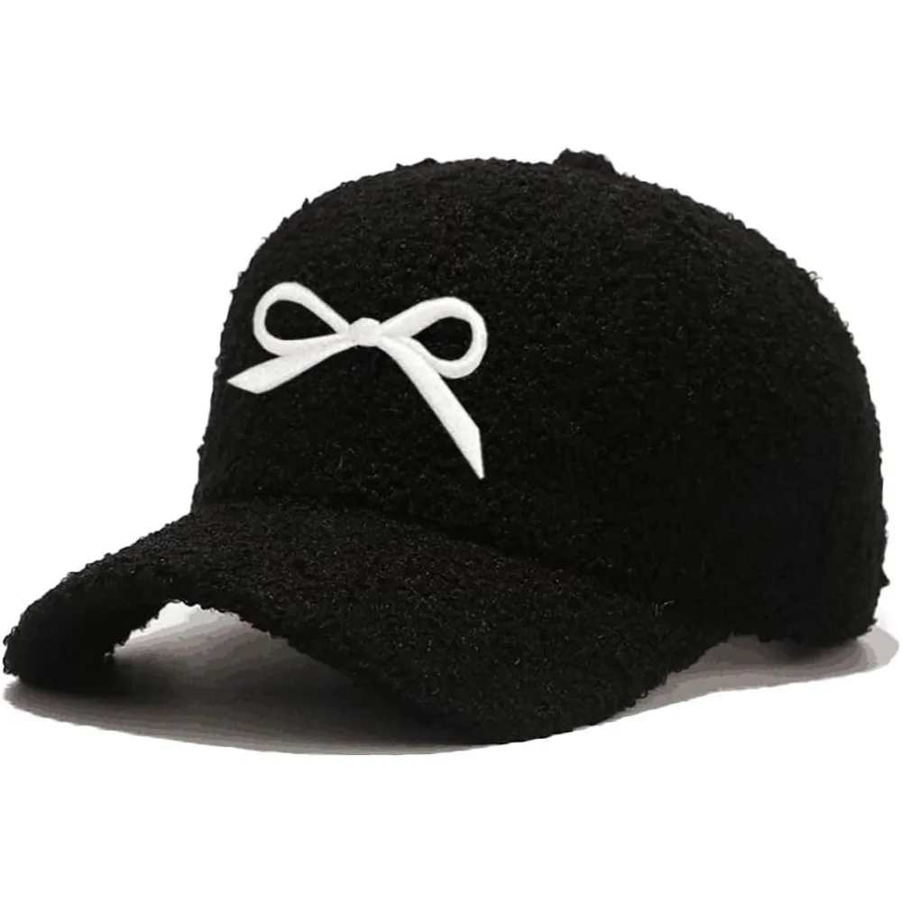 

Winter Baseball Cap for Women Lamb Wool Solid Color Warm Baseball Cap for Outdoor Travel