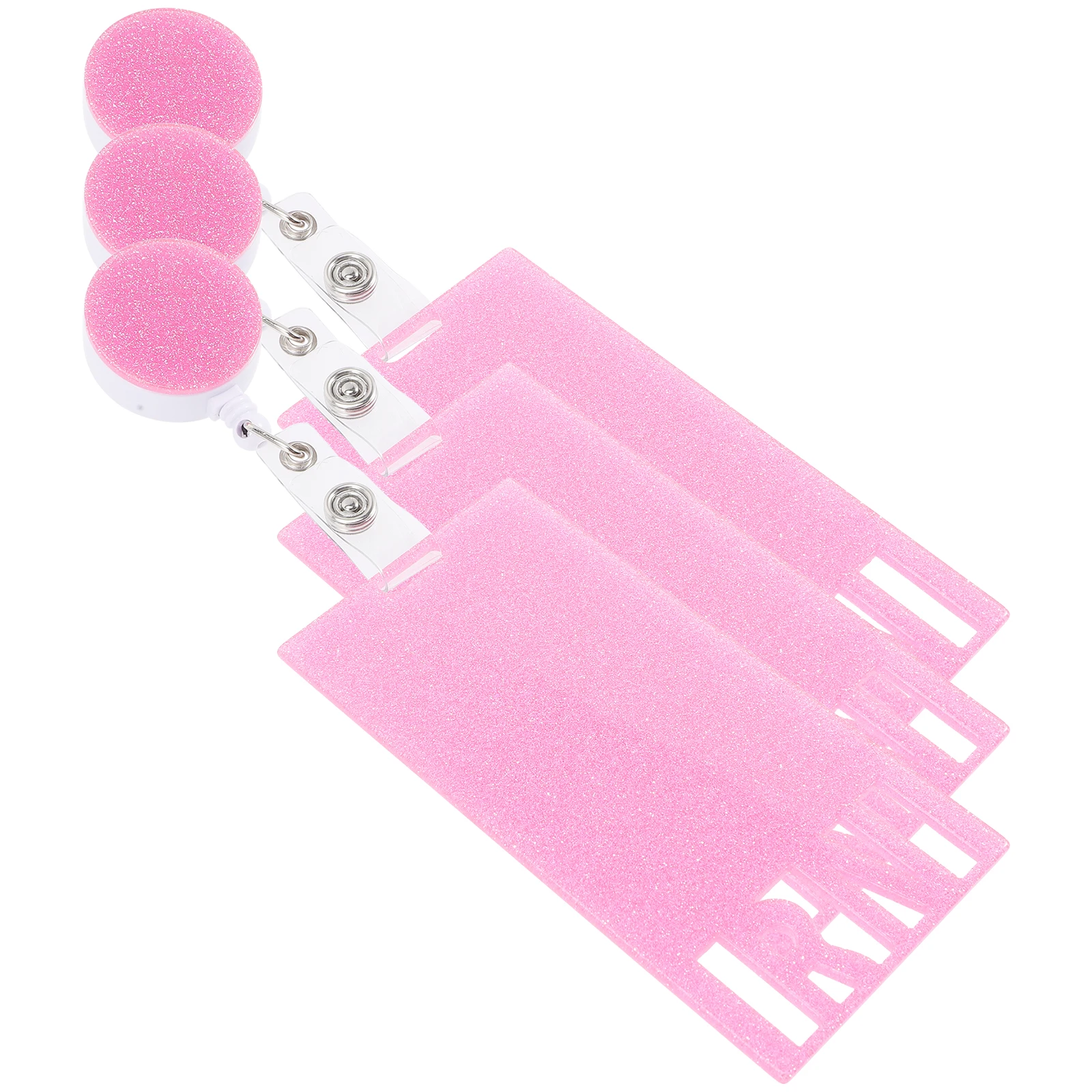 

3 Pcs Nurse Badge Is Fanny Clip Holder Card Holders for Nurses Glitter Acrylic Work